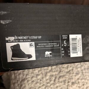 Sorel Black Toddler Waterproof Boots